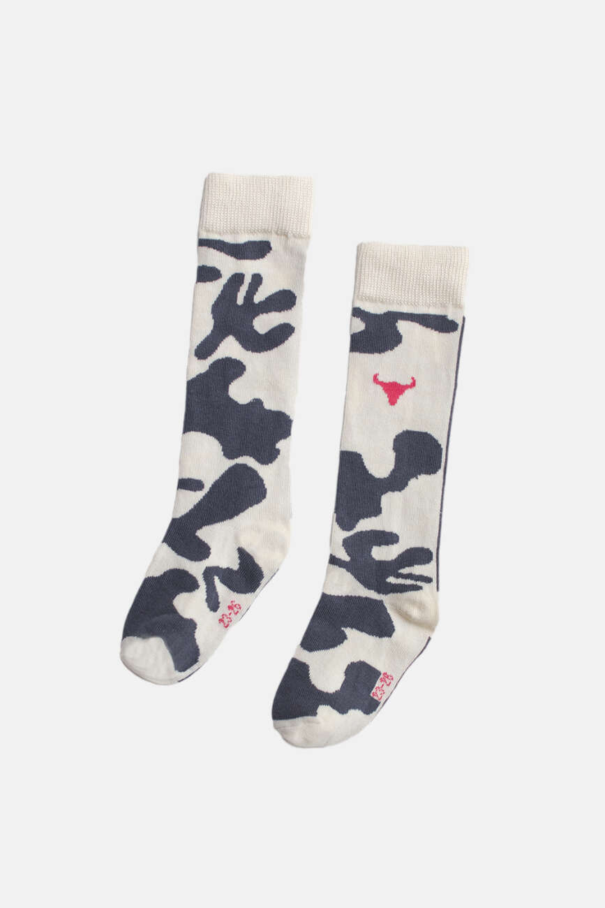 Booso Splash Socks - Ecru/Graphite Booso Splash Socks - Ecru/Graphite