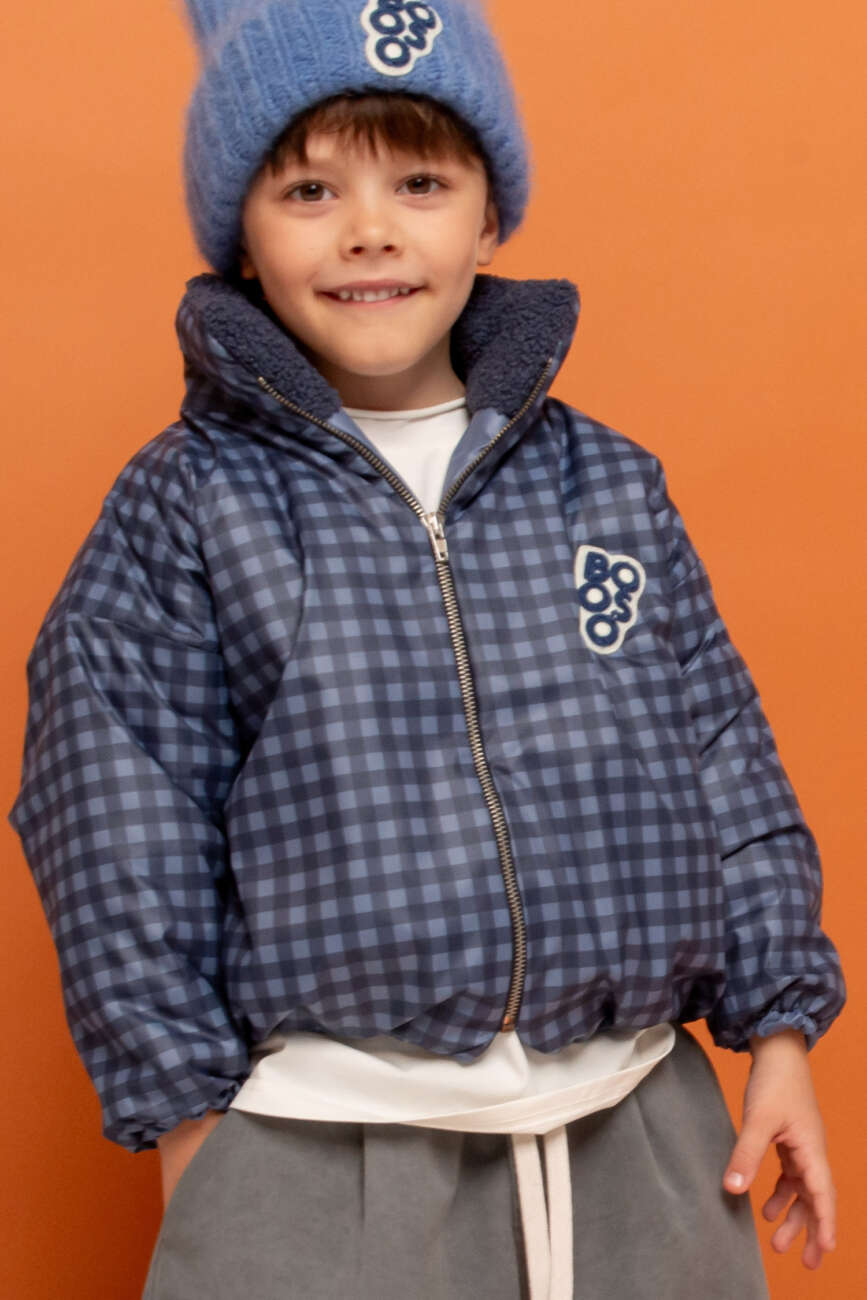 D4 cgecked coat blue 1